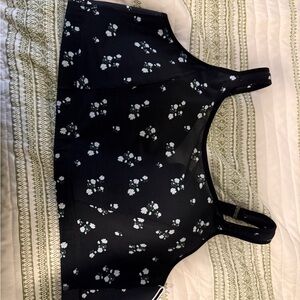 Popflex Active Superbra Floral Black Sports Bra